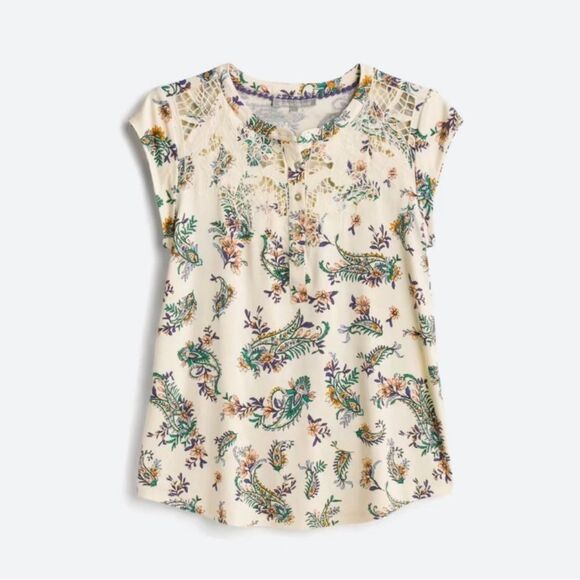 Daniel Rainn Torres Split Neck Knit Top Off White Medium Stitch Fix Nwt - Picture 2 of 5